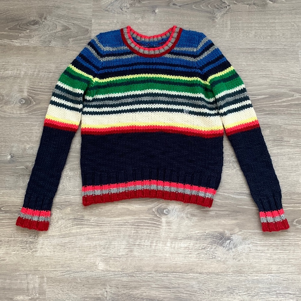 AMERICAN EAGLE Striped Wool Blend Knit Sweater NEW